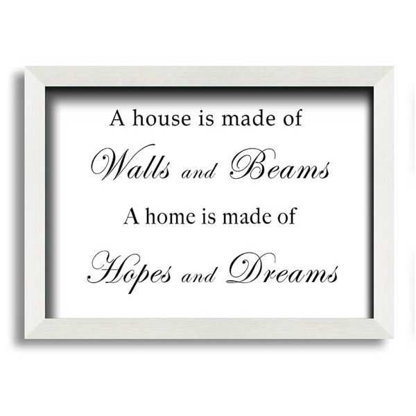 Maturi Home Quote Walls N Beams Hopes N Dreams Wall Art Wayfair.co.uk